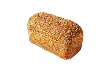 a loaf of bread with sesame seeds on top