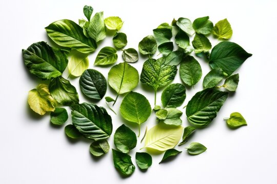 Heart-shaped Leaves: World Environment Day and Earth Background Concept. Leaves in forming a heart shape - Powered by Adobe