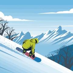 2d vector illustration icon, set of vibrant representing unique winter activities and sports

