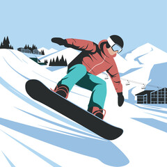 2d vector illustration icon, set of vibrant representing unique winter activities and sports

