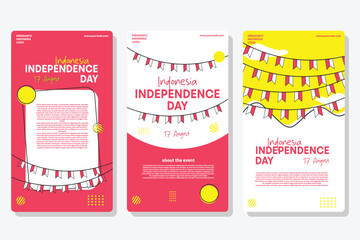 Template - 3 Story Design of indonesia independence day