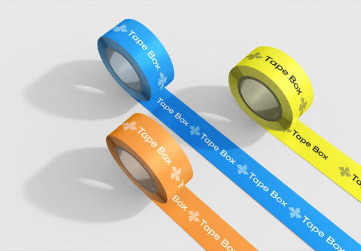 Colorful Sealing Tape Mockup