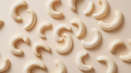 Spiral Arrangement of Nuts in Bright Studio Lighting