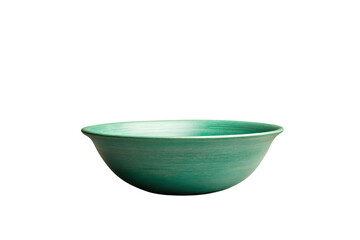 a green bowl sitting on top of a white table