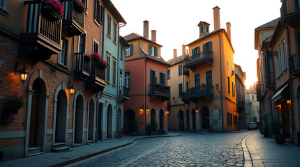 Obraz premium narrow street in venice