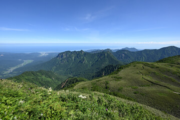 Obraz premium Climbing Mount Amakazari, Niigata, Japan