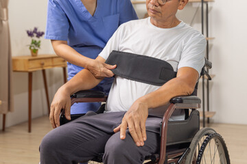 Obraz premium Wheelchair Safety Belt For The Senior.