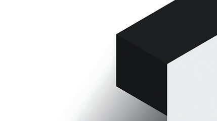 Minimalist abstract black geometric shapes arranged on a clean white background with high contrast and symmetry, highlighting modern balance and visual structure.