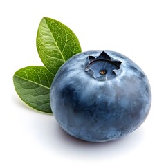 Obraz premium egacy Blueberry – Late-Season Blueberries with Rich Blue Hue and Firm Texture on White Background