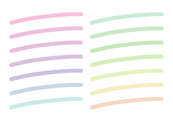 手書き風　線セット　マーカー