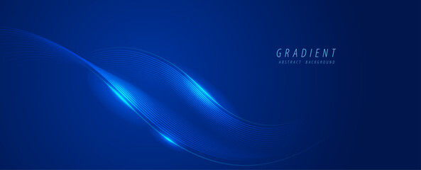 Dark futuristic background with smooth blue gradients and glowing light wave effects. Ideal for tech presentations, landing pages, and digital UI design.