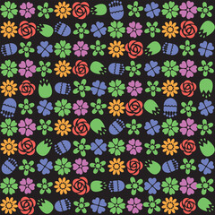 Florar Vektor. Abstract Floral Background Design with Artistic Botanical Elements