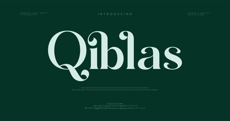 Qiblas calligraphy alphabet small lettering a to z font family