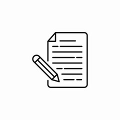 content writing document icon sign vector