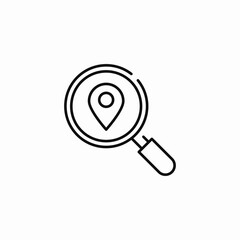 location search magnifying icon sign vector