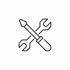 tools repair maintenance icon sign vector