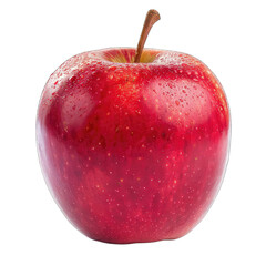 Red apple, full view, isolated