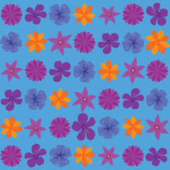 Abstract Floral Pattern Background with Artistic Botanical Elements