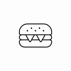 burger fast food icon sign vector