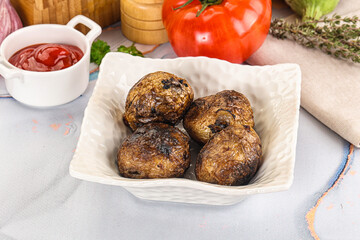 Baked potato barbecue with skin