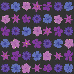 Abstract Floral Pattern Background with Artistic Botanical Elements