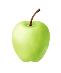Green Apple Clipart PNG – High-Resolution Transparent Background Illustration