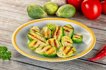 Vegan cuisine - Grilled brussels sprouts