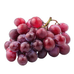 Cluster of plump, deep reddish-purple grapes