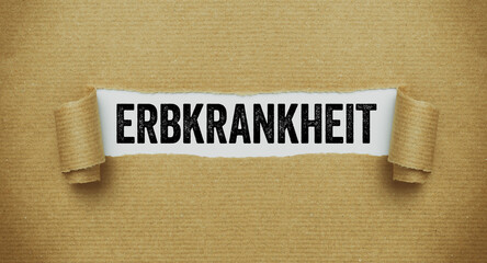 Braunes zerissesnes Papier - Erbkrankheit