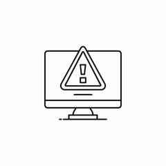 computer system alert icon sign vector