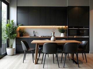 Contemporary Kitchen Interior with Sleek Design