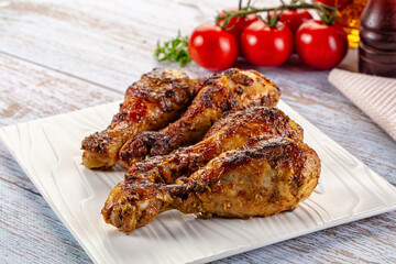 Baked chicken drumsticks with spices