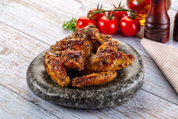 Baked chicken wings with spices