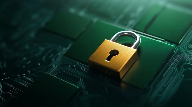 encrypted email interface with padlock animation, secure communication design