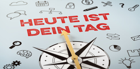  Kompass mit Icons - Heute ist dein Tag