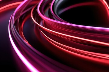 Colorful abstract light trails create dynamic patterns in a dark setting