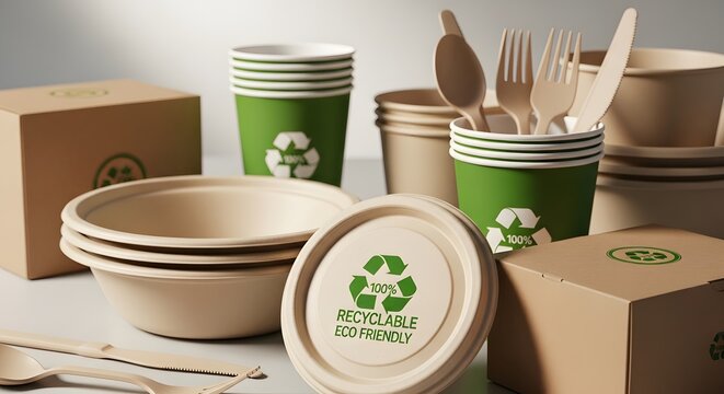 Eco-Friendly Disposable Cups and Cutlery