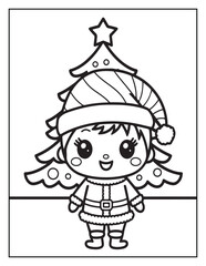 Merry Christmas Coloring Pages, Christmas Elements, Coloring Book, Coloring Pages, Black & White Line Art, Vectors Illustration, Holly Day, Best Coloring Pages For Kids, Printable Merry Christmas