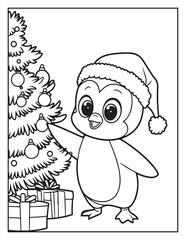 Merry Christmas Coloring Pages, Christmas Elements, Coloring Book, Coloring Pages, Black & White Line Art, Vectors Illustration, Holly Day, Best Coloring Pages For Kids, Printable Merry Christmas