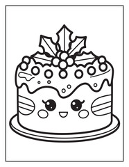 Merry Christmas Coloring Pages, Christmas Elements, Coloring Book, Coloring Pages, Black & White Line Art, Vectors Illustration, Holly Day, Best Coloring Pages For Kids, Printable Merry Christmas