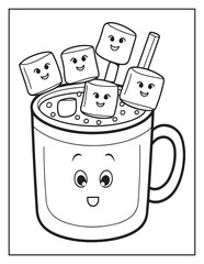 Merry Christmas Coloring Pages, Christmas Elements, Coloring Book, Coloring Pages, Black & White Line Art, Vectors Illustration, Holly Day, Best Coloring Pages For Kids, Printable Merry Christmas