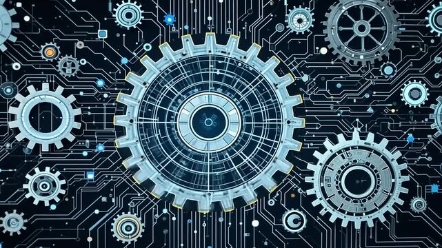 abstract background with gear wheels