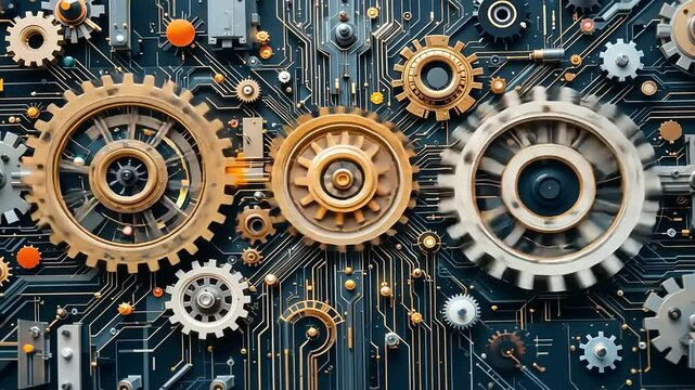 abstract background with gears