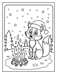Merry Christmas Coloring Pages, Christmas Elements, Coloring Book, Coloring Pages, Black & White Line Art, Vectors Illustration, Holly Day, Best Coloring Pages For Kids, Printable Merry Christmas