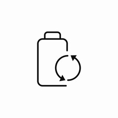 battery refresh cycle icon sign vector