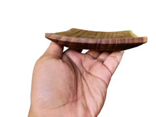 Square Teak Wooden Plate with Natural Finish – PNG Transparent