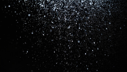 Obraz premium Water Droplets Suspended in Dark Space