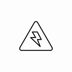 warning lightning triangle icon sign vector