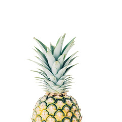 Fototapeta premium Vibrant Pineapple Tropical Fruit CloseUp Photography isolated on transparent background