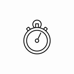 analog stopwatch timer icon sign vector